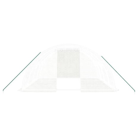 Tuinkas met stalen frame 16 m² 4x4x2 m wit 4