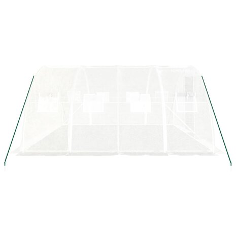Tuinkas met stalen frame 16 m² 4x4x2 m wit 5