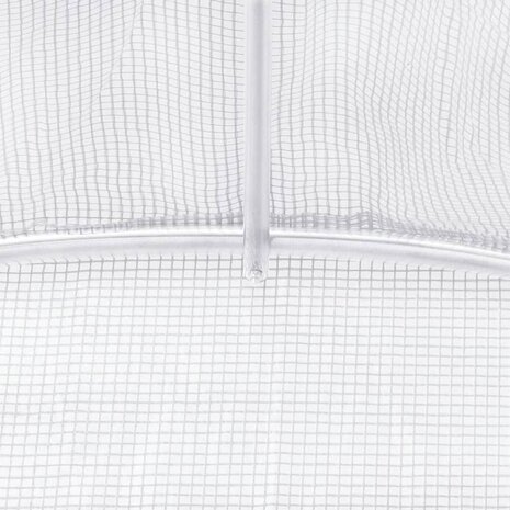 Tuinkas met stalen frame 16 m² 4x4x2 m wit 9