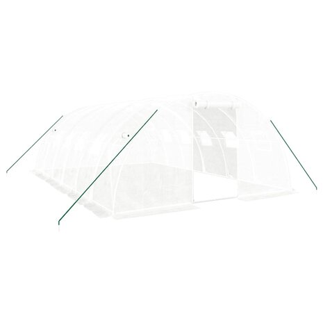Tuinkas met stalen frame 24 m² 6x4x2 m wit 2