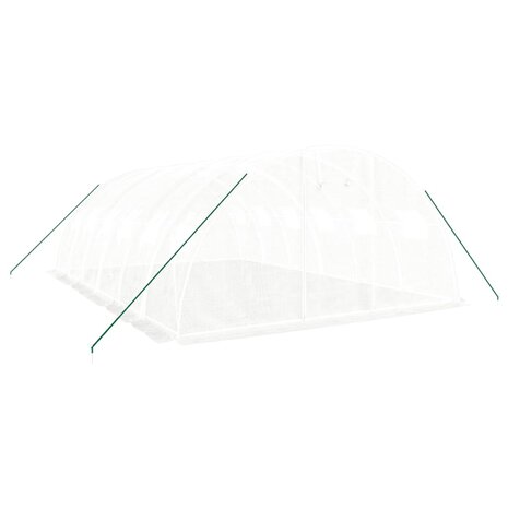 Tuinkas met stalen frame 24 m² 6x4x2 m wit 3