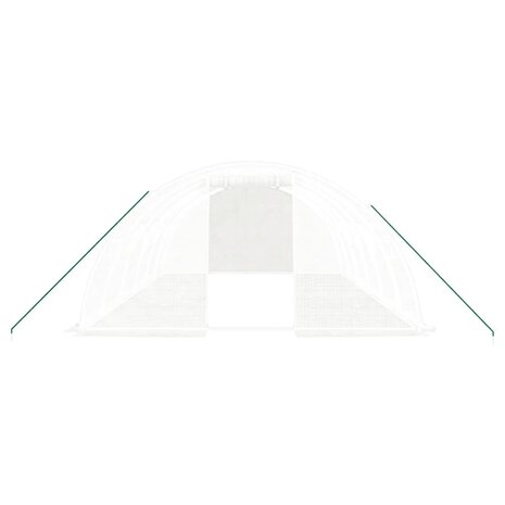 Tuinkas met stalen frame 24 m² 6x4x2 m wit 4