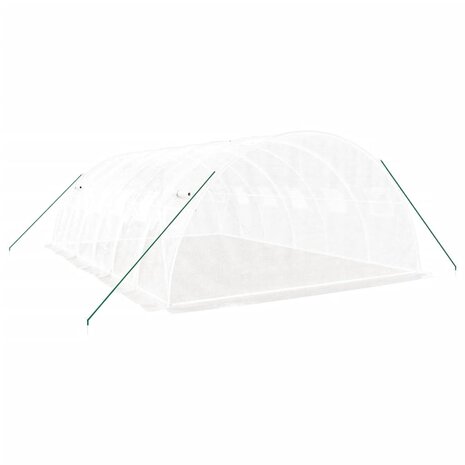 Tuinkas met stalen frame 24 m² 6x4x2 m wit 6