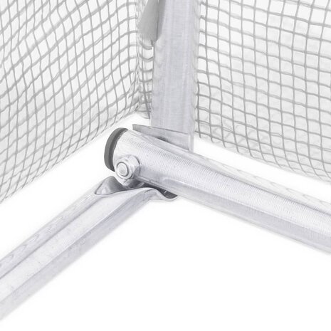 Tuinkas met stalen frame 24 m² 6x4x2 m wit 8