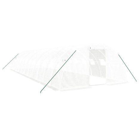 Tuinkas met stalen frame 48 m² 12x4x2 m wit 2