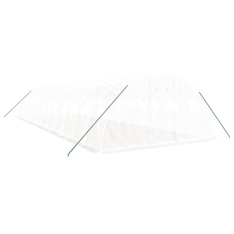 Tuinkas met stalen frame 48 m² 12x4x2 m wit 3