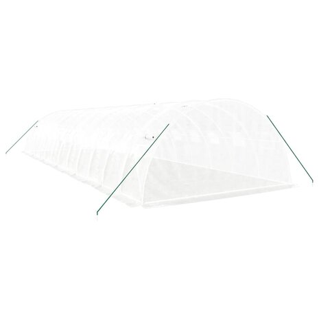 Tuinkas met stalen frame 48 m² 12x4x2 m wit 6