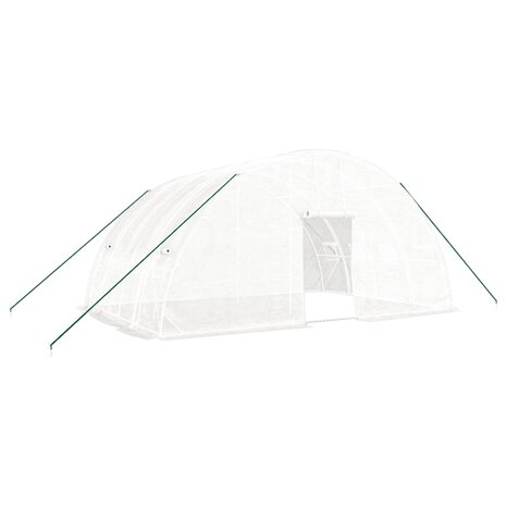 Tuinkas met stalen frame 24 m² 6x4x2,85 m wit 2