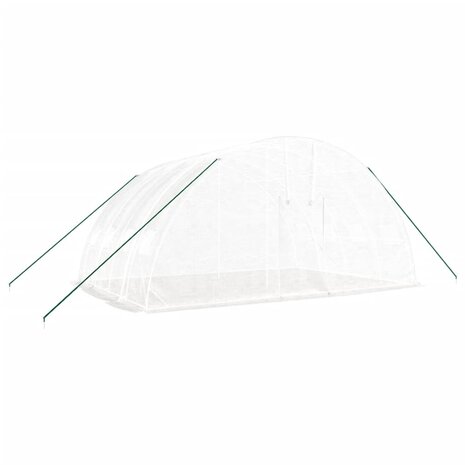 Tuinkas met stalen frame 24 m² 6x4x2,85 m wit 3