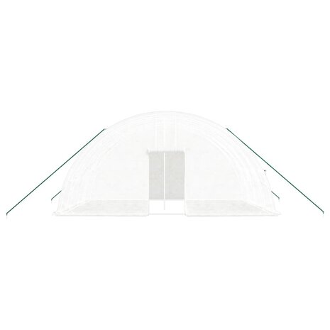 Tuinkas met stalen frame 24 m² 6x4x2,85 m wit 4
