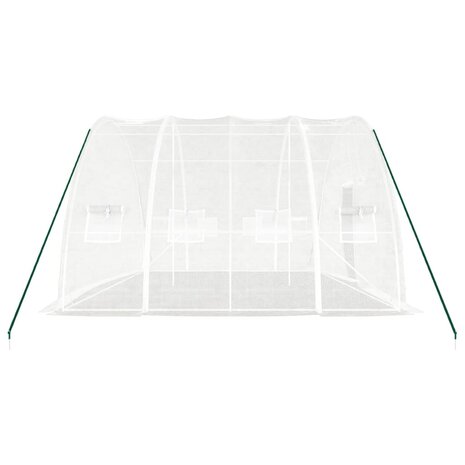Tuinkas met stalen frame 24 m² 6x4x2,85 m wit 5