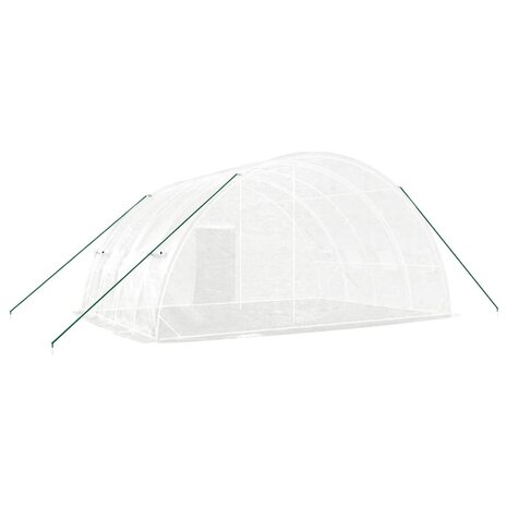 Tuinkas met stalen frame 24 m² 6x4x2,85 m wit 6