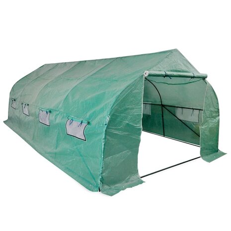 Tuinkas walk-in draagbare polytunnel met stalen frame 18 m²   1