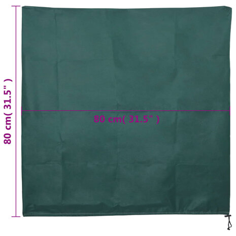 Plantenhoezen met trekkoord 12 st 70 g/m² 0,8x0,8 m 9