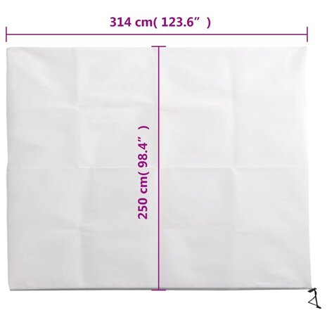 Plantenhoes met ritssluiting 70 g/m² 3,14x2,5 m 9