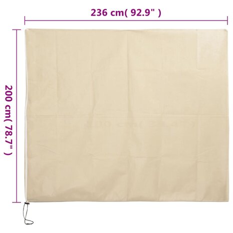 Plantenhoes met ritssluiting 70 g/m² 2,36x2 m 9