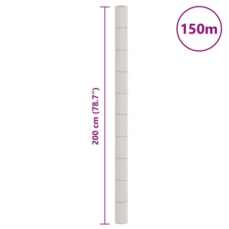 Worteldoek 2x150 m polypropeen wit 8