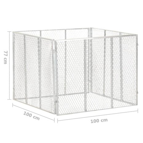 Compostbak 100x100x77 cm gegalvaniseerd staal 6