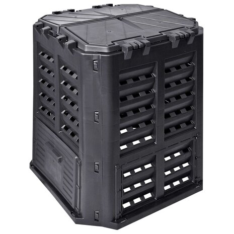 Compostbak 360 L 68,9x68,9x83,9 cm zwart 2