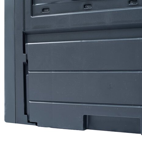 Compostbakken 3 st 780 L 60x60x73 cm grijs 6