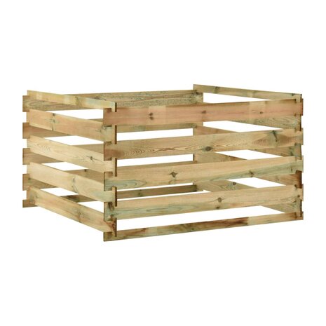 Tuincompostbak gelat 120x120x70 cm geïmpregneerd grenenhout 1