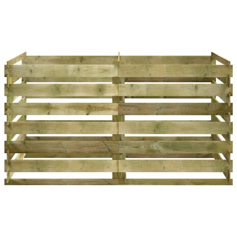 Compostbak met latten geïmpregneerd grenenhout 180x90x90 cm 3