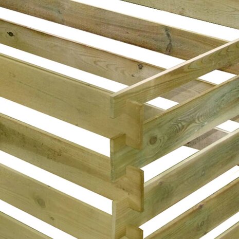 Compostbak met latten geïmpregneerd grenenhout 180x90x90 cm 4
