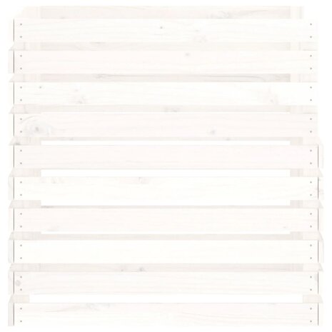 Compostbak 80x80x78 cm massief grenenhout wit 6