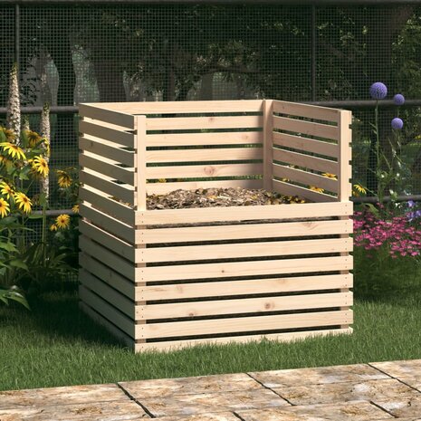Compostbak 100x100x102 cm massief grenenhout 1