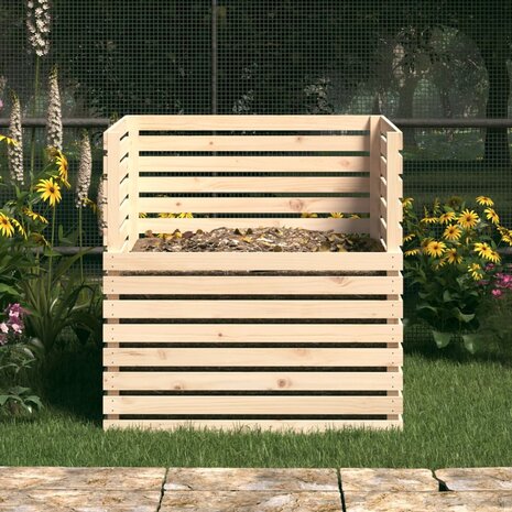 Compostbak 100x100x102 cm massief grenenhout 3