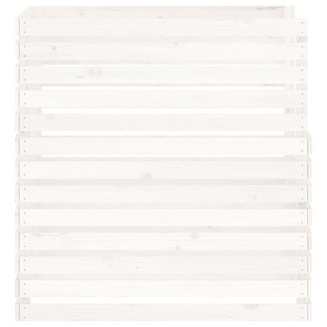 Compostbak 100x100x102 cm massief grenenhout wit 6