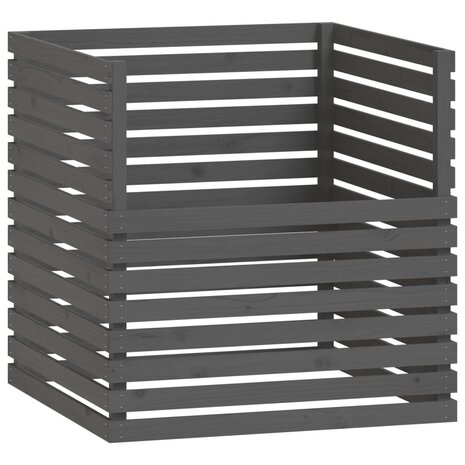 Compostbak 100x100x102 cm massief grenenhout grijs 2