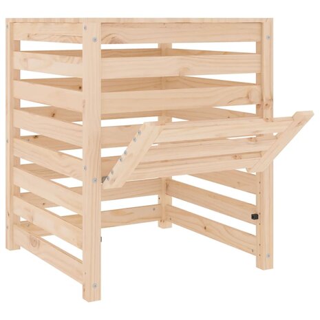 Compostbak 63,5x63,5x77,5 cm massief grenenhout 6
