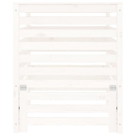 Compostbak 82,5x82,5x99,5 cm massief grenenhout wit 5