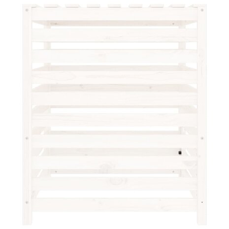 Compostbak 82,5x82,5x99,5 cm massief grenenhout wit 7