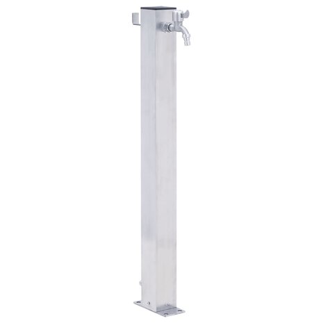 Waterzuil vierkant 80 cm roestvrij staal 1
