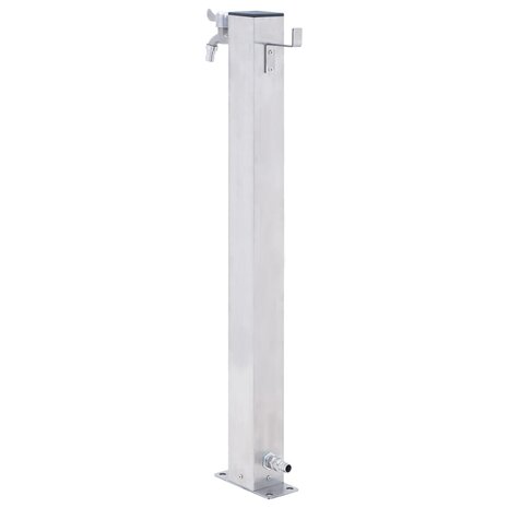 Waterzuil vierkant 80 cm roestvrij staal 4