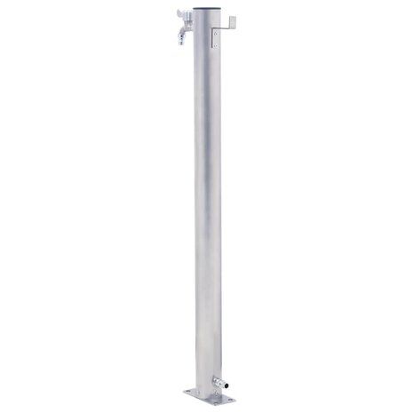 Waterzuil 100 cm roestvrij staal rond 4
