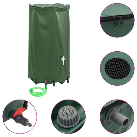 Watertank met kraan opvouwbaar 380 L PVC 2