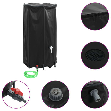 Watertank met kraan opvouwbaar 380 L PVC 2