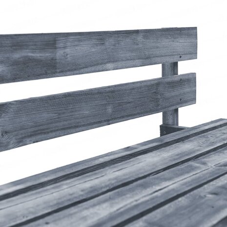Tuinbank pallet met zandkleurige kussens grenenhout 5
