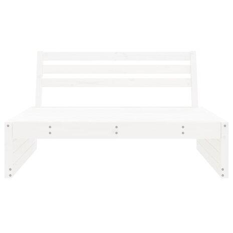 Tuinmiddenbank 120x80 cm massief grenenhout wit 3