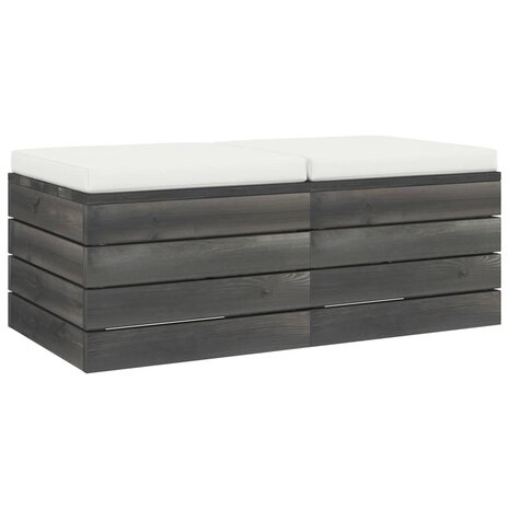 Tuinhockers 2 st met kussens pallet massief grenenhout 2