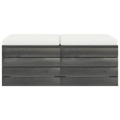 Tuinhockers 2 st met kussens pallet massief grenenhout 3