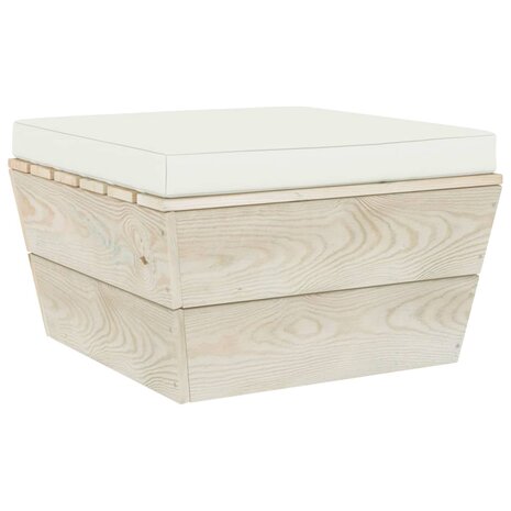 Tuinhocker met kussen pallet geïmpregneerd vurenhout 2