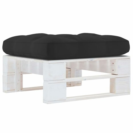 Tuinhocker pallet geïmpregneerd grenenhout wit 1