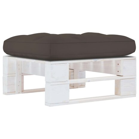 Tuinhocker pallet geïmpregneerd grenenhout wit 1
