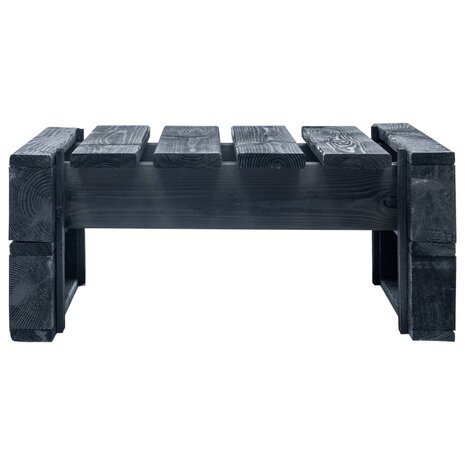 Tuinhocker pallet zwart geïmpregneerd grenenhout 4