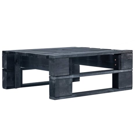 Tuinhocker pallet zwart geïmpregneerd grenenhout 2
