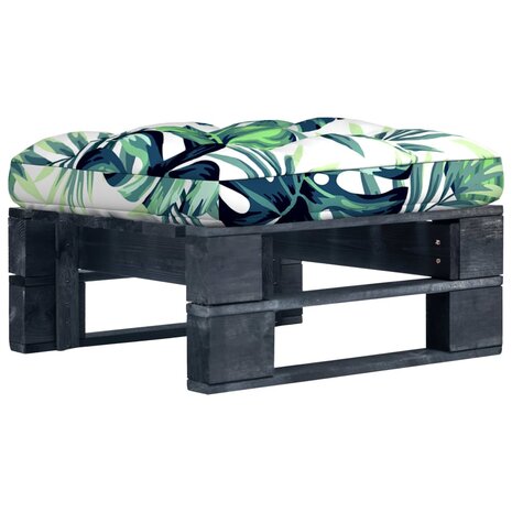 Tuinhocker pallet zwart geïmpregneerd grenenhout 1